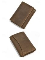 Men's Genuine Leather Wallet with Key Slot & Chain, - Image 8