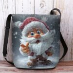 Women's Christmas Crossbody Bag - Polyester Velvet - Image 17