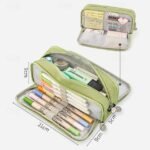 Large Capacity Pink Pencil Case Organizer – Multi-Layer Zipper - Image 4