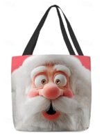 Women's Christmas Tote Bag – Santa Claus Design with - Image 13