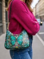 Women's Faux Leather Shoulder Bag with Adjustable Strap, - Image 5