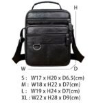 Men's Black Leather Crossbody Messenger Bag – - Image 9
