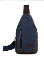 Men's Canvas Sling Bag - Durable Crossbody Shoulder - Image 13