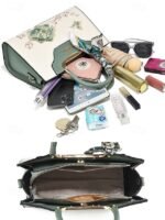 Women's Embroidered Faux Leather Handbag with Scarf Accent - Image 8