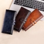 Men's Genuine Leather Long Wallet – Vintage Bifold Clutch - Image 3