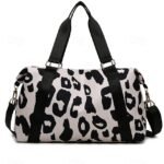 Women's Waterproof Leopard Print Travel Duffel Bag –