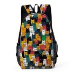 Women's Backpack Large Capacity Cat Animal Print Backpack - Image 3