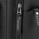 Men's Black Water - Resistant Messenger Bag, Laptop - Image 8