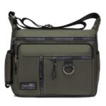 Men's Black Multi-pocket Nylon Crossbody Messenger Bag – - Image 7