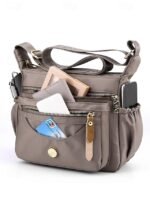 Women's Nylon Crossbody Bag with Multiple Pockets,
