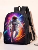 Kids' 3-Piece Astronaut Backpack Set – Colorful Galaxy - Image 3