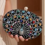 Women's Rhinestone Peacock Clutch Bag – Luxury Evening