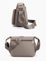 Women's Nylon Crossbody Bag with Multiple Pockets, - Image 6