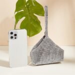 Women's Rhinestone Wristlet Evening Bag – Sparkly Crystal - Image 5