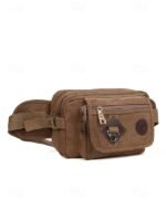 Men's Durable Canvas Crossbody Bag with Multiple Pockets - Image 12