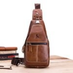 Men's Crossbody Bag Chest Bag Nappa Leather Outdoor Daily - Image 6