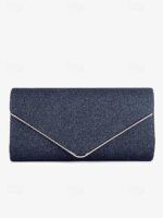 Women's Gold Glitter Envelope Clutch with Chain Strap – - Image 9