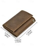 Men's Genuine Leather Wallet with Key Slot & Chain, - Image 11